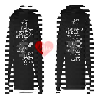 I'm Wired Like That Pacemaker Joke Heart Disease Awareness Long Sleeve T-Shirt | Mazezy