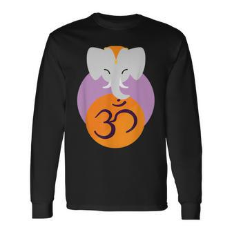 Indian Spiritual Elephant Namaste Save The Elephants Long Sleeve T-Shirt | Mazezy