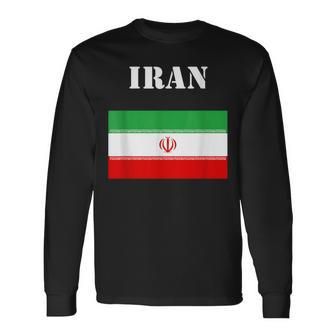Iran Persia Flag Iranian Persian Pride Long Sleeve T-Shirt | Mazezy