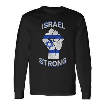 Israel Strong Support Stand With Israel Love Jewish Pride Long Sleeve T-Shirt - Thegiftio UK