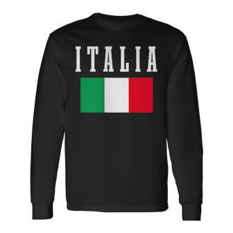 Italia Italian Flag Italy Pride Long Sleeve T-Shirt T-Shirt | Mazezy