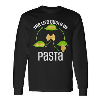 Italian Food Life Cycle Of Pasta Long Sleeve T-Shirt T-Shirt | Mazezy
