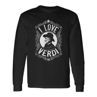 Italian Music Composer Verdi Long Sleeve T-Shirt T-Shirt | Mazezy