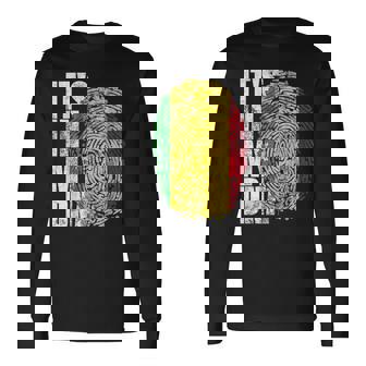 It's In My Dna Malian African-American Cool Mali Flag Long Sleeve T-Shirt | Mazezy