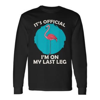 Its Official Im On My Last Leg Ampu Wheelchair Long Sleeve T-Shirt - Monsterry UK