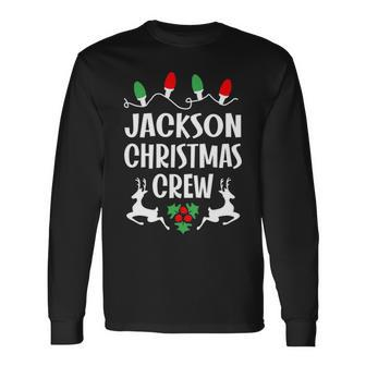 Jackson Name Christmas Crew Jackson Long Sleeve T-Shirt - Seseable
