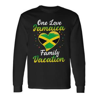 Jamaica Vacation Matching Squad Jamaican Flag Long Sleeve T-Shirt - Seseable
