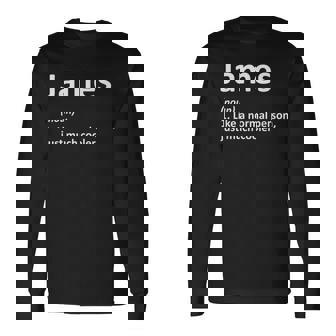 James Definition Personalized Name Birthday Idea Long Sleeve T-Shirt T-Shirt | Mazezy