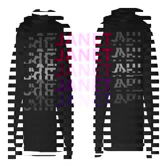 Janet First Name I Love Janet Long Sleeve T-Shirt | Mazezy