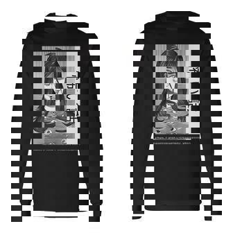 Japanese Horror Kaidan Yurei Bakemono Obake Japanese Long Sleeve T-Shirt | Mazezy