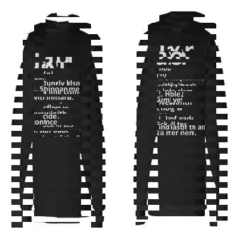 Jaxon Definition Personalized Name Birthday Idea Long Sleeve T-Shirt T-Shirt | Mazezy