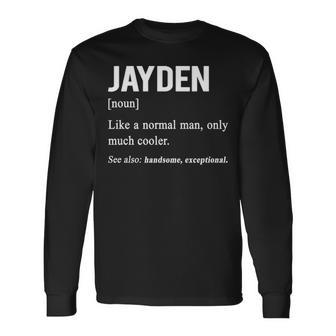 Jayden Name Jayden Definition V2 Long Sleeve T-Shirt - Seseable
