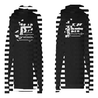 Jazz Music Cute Saxophone Player Outfit Jazz Musician Long Sleeve T-Shirt | Mazezy