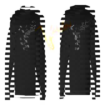 Jazz Musician Saxophonist Saxophone Long Sleeve T-Shirt | Mazezy