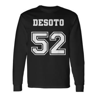 Jersey Style Desoto De Soto 52 1952 Antique Classic Car Long Sleeve T-Shirt | Mazezy