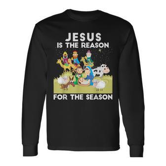 Jesus Is The Reason For The Season Faith In God Christmas Long Sleeve T-Shirt | Mazezy AU