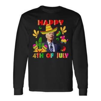 Joe Biden Happy 4Th Of July Surprise Cinco De Mayo Long Sleeve T-Shirt T-Shirt | Mazezy