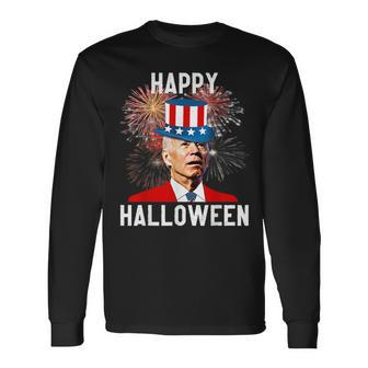 Joe Biden Happy Halloween For 4Th Of July Long Sleeve T-Shirt T-Shirt | Mazezy
