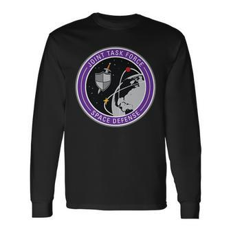 Joint Task Force Space Defense Usspacecom Shield Long Sleeve T-Shirt | Mazezy