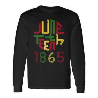 Junenth 1865 African American Celebrating Black Freedom Long Sleeve T-Shirt | Mazezy