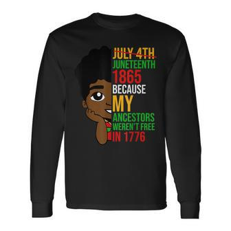 Junenth 1865 July 4Th Because My Ancestors Boy Long Sleeve T-Shirt | Mazezy