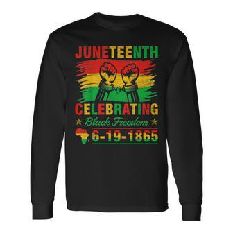 Junenth Breaking Every Chain 1865 Black American Freedom Long Sleeve T-Shirt | Mazezy