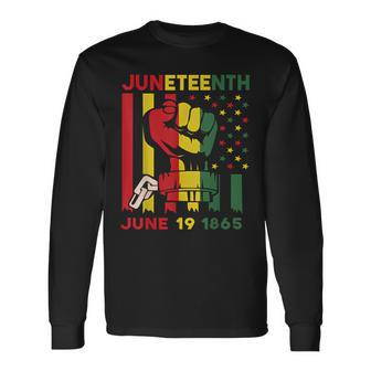 Junenth Celebrating Black Freedom 1865 African American Long Sleeve T-Shirt | Mazezy DE