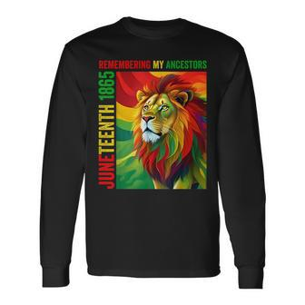 Junenth Lion Remembering My Ancestors 2023 Long Sleeve T-Shirt - Seseable