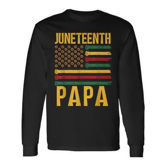 Junenth Papa 1865 Black African Dad Father Daddy Long Sleeve T-Shirt T-Shirt | Mazezy