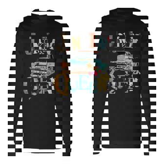 Junking Queen Thrift Queen Americana Truck Funky Junk Long Sleeve T-Shirt | Mazezy