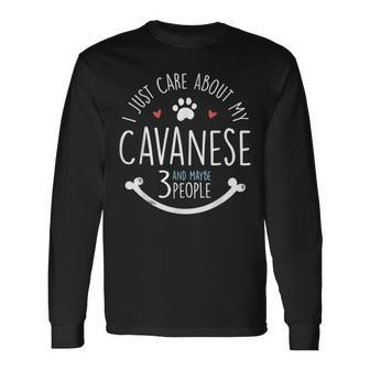 I Just Care About My Cavanese Long Sleeve T-Shirt | Mazezy