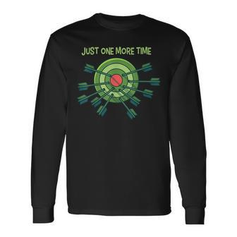 Just One More Time I Archery Target Arrow Long Sleeve T-Shirt - Thegiftio UK