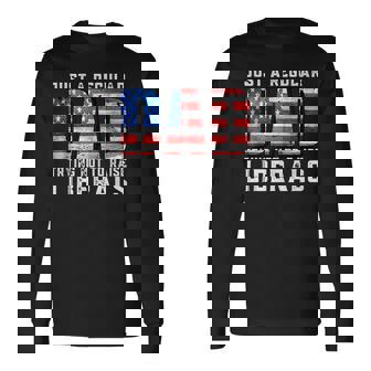 Just A Regular Dad Trying Not To Raise Liberals Long Sleeve T-Shirt T-Shirt | Mazezy