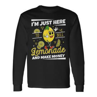 Im Just Here To Sell Lemonade Stand Boss Lemon Juice Long Sleeve T-Shirt - Monsterry AU