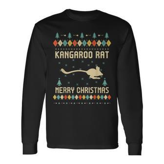 Kangaroo Rat Ugly Christmas Sweater Vintage Retro Long Sleeve T-Shirt | Mazezy