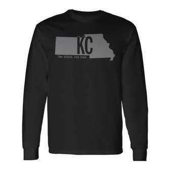 Kansas City Two States One Town Kc Pride Short Sleeve Long Sleeve T-Shirt T-Shirt | Mazezy