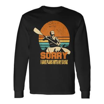 Kayaking Boating Kayaker Apparel Kayak Lovers Surf Kayaking Long Sleeve T-Shirt | Mazezy