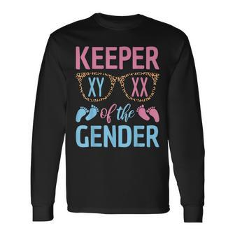 Keeper Of The Gender Baby Shower Gender Reveal Party Outfit Long Sleeve T-Shirt T-Shirt | Mazezy