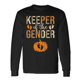 Keeper Of The Gender Reveal Baby Announcement Halloween Long Sleeve T-Shirt - Monsterry DE