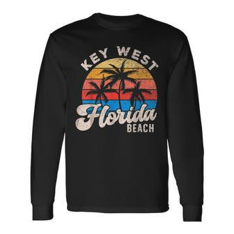 Key West Florida Beach Summer Travel Surf Matching Long Sleeve T-Shirt - Seseable