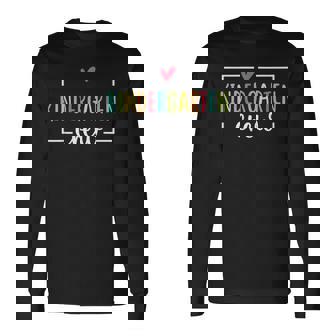 Kindergarten Crew First Day Of School Welcome Back To School Long Sleeve T-Shirt | Mazezy