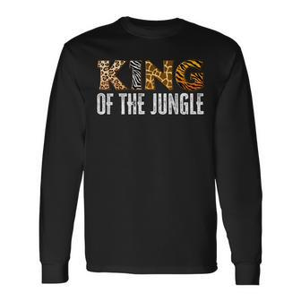 King Of The Jungle Zoo Safari Squad Family Birthday Party Long Sleeve - Seseable