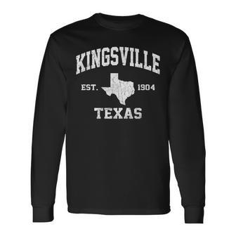 Kingsville Texas Tx Vintage State Athletic Style Long Sleeve T-Shirt | Mazezy
