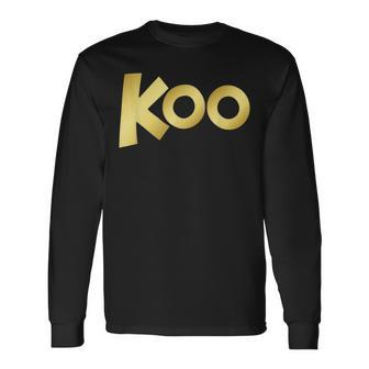 Koo Gold Lettering Koo Long Sleeve T-Shirt - Monsterry CA