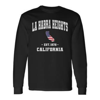 La Habra Heights California Ca Vintage State Athletic Sports Long Sleeve T-Shirt | Mazezy