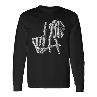 La Hands Skeleton Original Los Angeles Hand Sign Halloween Long Sleeve T-Shirt