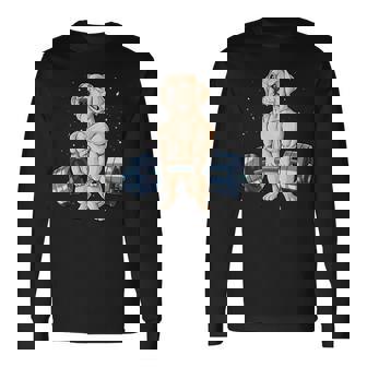 Labrador Weightlifting Standard Long Sleeve T-Shirt - Monsterry