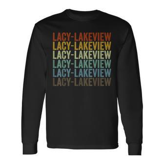 Lacy-Lakeview City Retro Long Sleeve T-Shirt | Mazezy