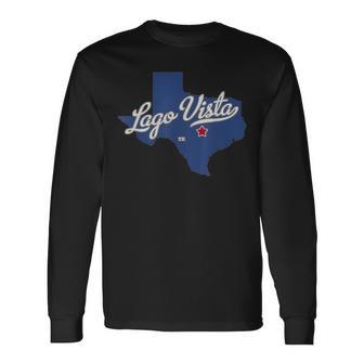 Lago Vista Texas Tx Map Long Sleeve T-Shirt | Mazezy