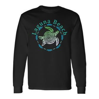 Laguna Beach Vintage Tribal Turtle Long Sleeve T-Shirt | Mazezy